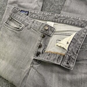 Patagonia Button Fly Jeans Men's 34x30 Organic Cotton Gray Straight Leg Denim